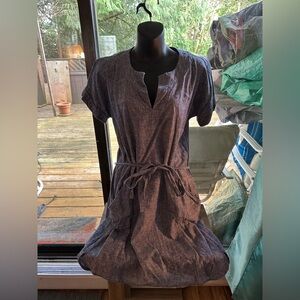 Joe Fresh denim style dress with tie belt and pockets
